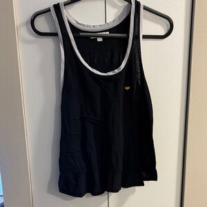 Spiritual Gangster Black Tank & Rainbow Details - Size Medium